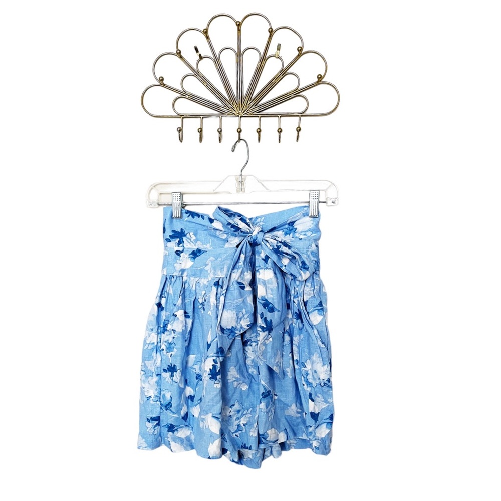 Misa Los Angeles Blue Floral Callae Shorts